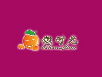 孫紅印的微時光果汁飲料店logo設計