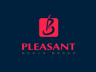 文大為的pleasant 吉它 小提琴 樂器 英文字體logo設(shè)計logo設(shè)計