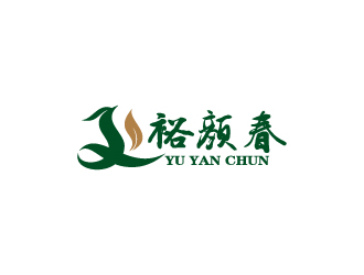 周金進的裕顏春茶社茶館logo設計