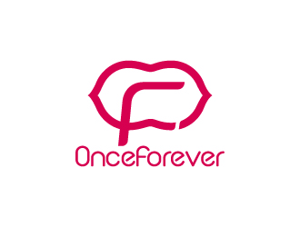 周金進的英文：onceforever  +中文：萬姿艾唯logo設計