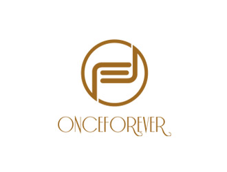 英文：onceforever  +中文：萬姿艾唯logo設計