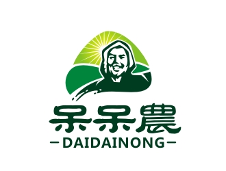 曾翼的呆呆農 人物卡通LOGO設計logo設計