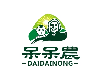 曾翼的呆呆農 人物卡通LOGO設計logo設計