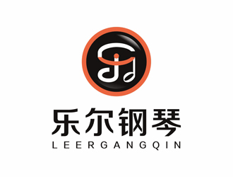 趙鵬 v的樂爾鋼琴logo設計