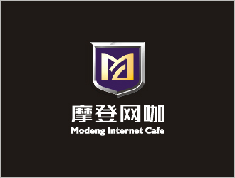 梁俊的摩登網咖網吧logo設計