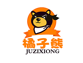 秦曉東的橘子熊食品卡通logo設計logo設計