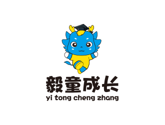 毅童成長 兒童母嬰卡通商標logo設計