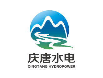 張曉明的山水logo-慶唐水電logo設(shè)計