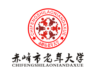 李正東的赤峰市老年大學校徽logo設計logo設計