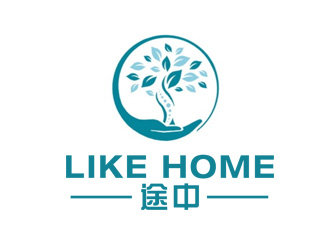 李正東的途中 like home民宿品牌logo設(shè)計logo設(shè)計