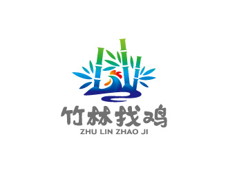 周金進的竹林找雞農業標志設計logo設計