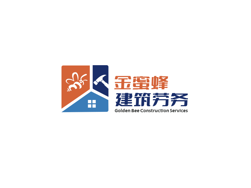 金蜜蜂建筑勞務logo設計