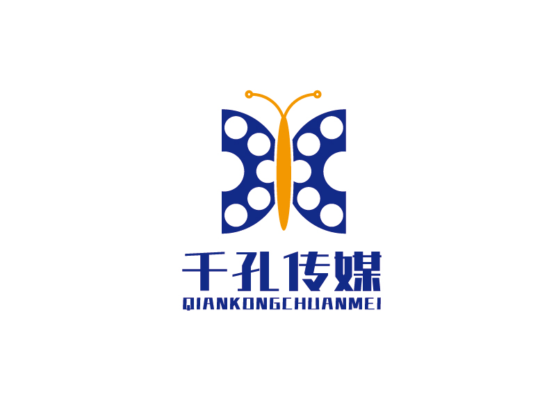 李寧的千孔傳媒logo設計