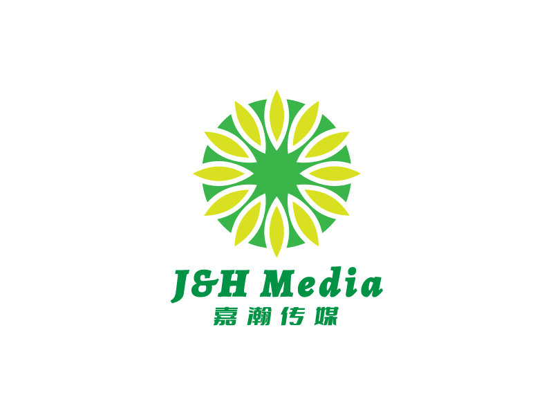 李寧的J&H Media 嘉瀚傳媒logo設(shè)計(jì)